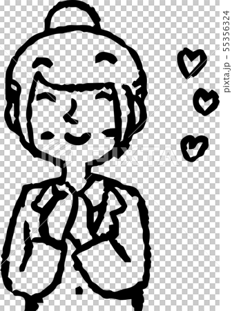 女性 ビジネスウーマン OL 上半身 ポーズ 表情 新卒 イラスト 55356324