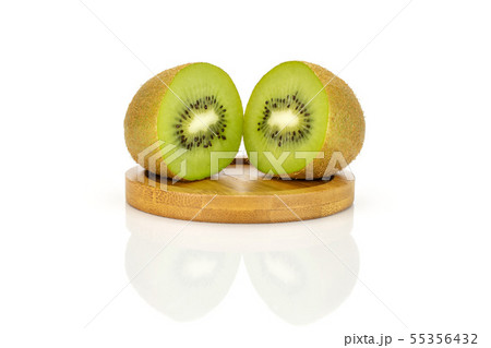 Fresh green kiwi isolated on white Fresh green kiwi isolated on white 55356432