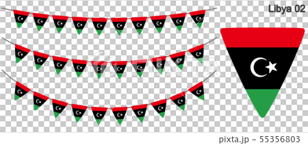 Garland vector flag of Libya flag (bunting garland) Garland vector flag of Libya flag (bunting garland) 55356803