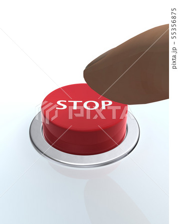 CG　3D　イラスト　立体　デザイン　素材　パソコン　ボタン　スイッチ　決断　押す 55356875