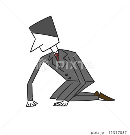 土下座するシンプルな人 55357087