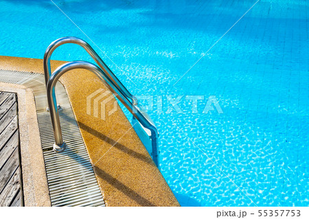 Beautiful outdoor swimming pool in hotel resort with stair 55357753