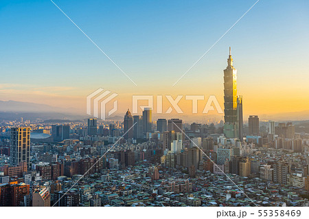 Beautiful architecture building taipei city 55358469