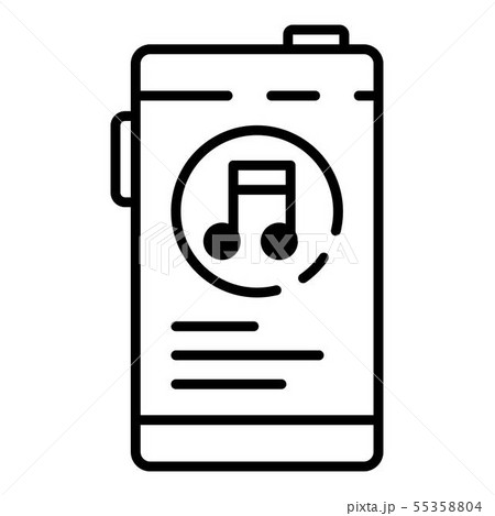 Music player apps icon, outline style Music player apps icon, outline style 55358804