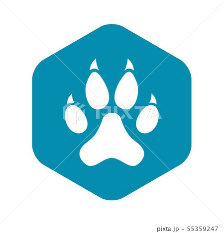 Cat paw icon, simple style 55359247