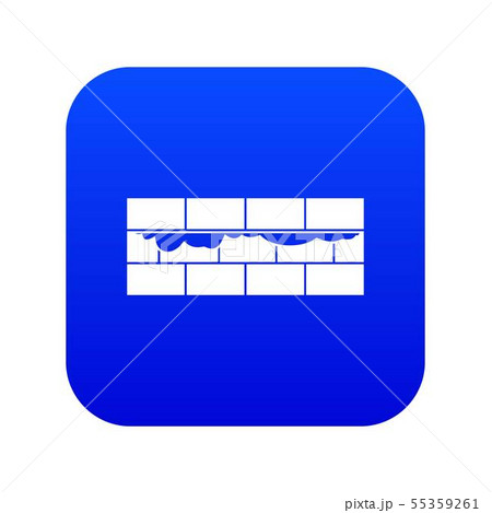 Brick wall icon digital blue 55359261