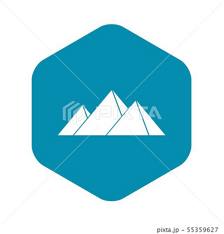 Pyramids in Giza icon, simple style 55359627