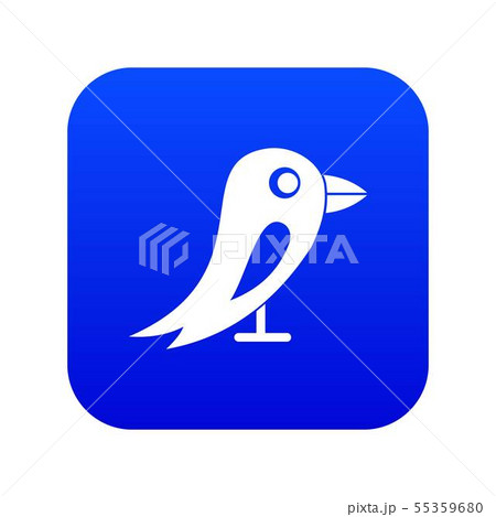 Social network bird icon digital blue Social network bird icon digital blue 55359680