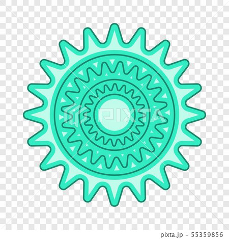 Bicycle sprocket icon, cartoon style Bicycle sprocket icon, cartoon style 55359856