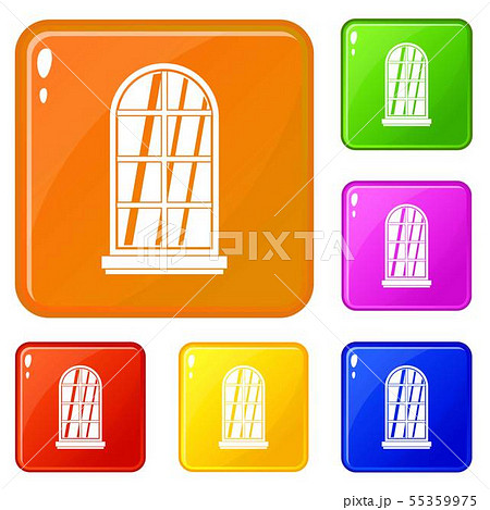 White window frame icons set vector color White window frame icons set vector color 55359975