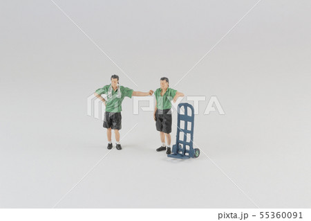 a figure of group worker are standing a figure of group worker are standing 55360091