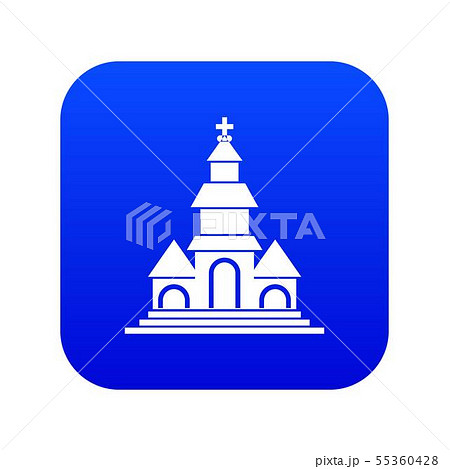 Church icon digital blue 55360428