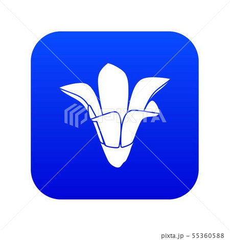 Ornament flower icon blue vector 55360588