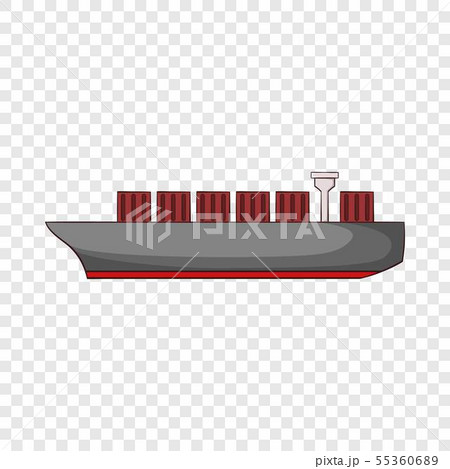 Cargo ship icon, cartoon style 55360689