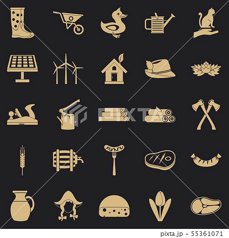 Stockroom icons set, simple style 55361071