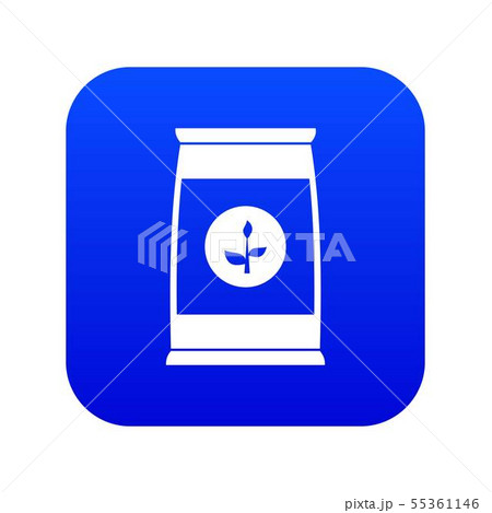 Flower seeds in package icon digital blue Flower seeds in package icon digital blue 55361146