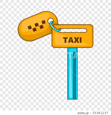 Keys to taxi icon, cartoon style 55361237