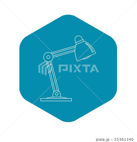Table lamp icon, outline style 55361340