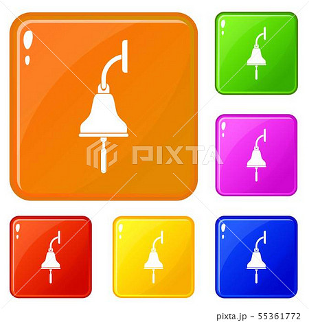 Ship bell icons set vector color Ship bell icons set vector color 55361772