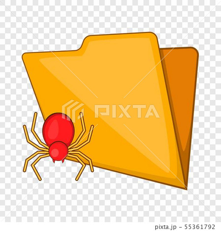 Folder with a bug icon, cartoon style 55361792