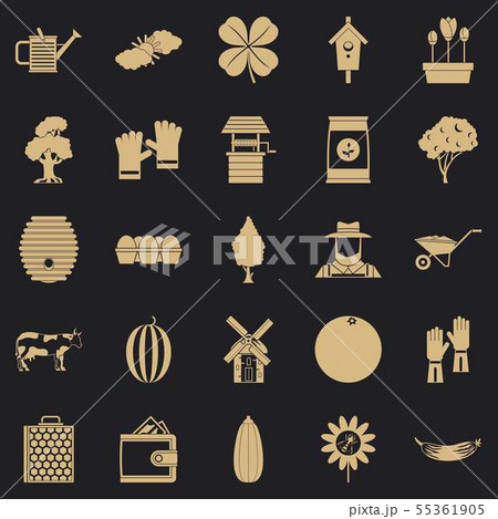 Nut icons set, simple style 55361905