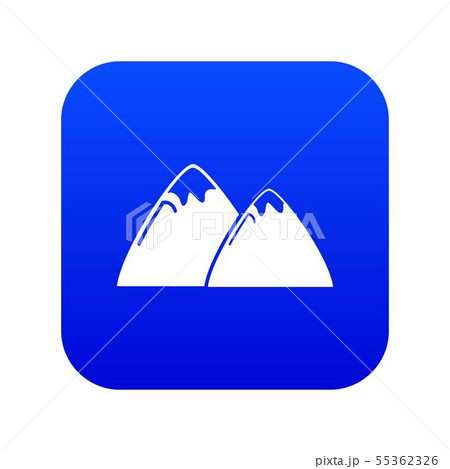 Mountain icon blue vector Mountain icon blue vector 55362326
