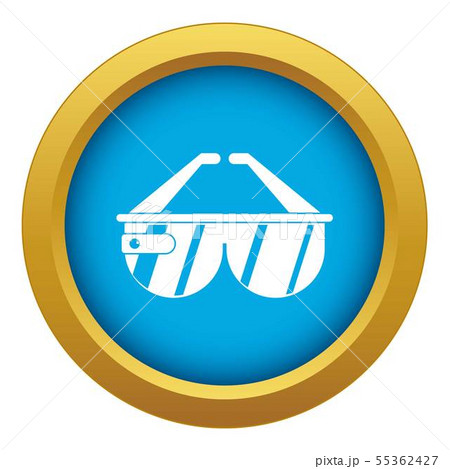 Game headset icon blue vector isolated 55362427