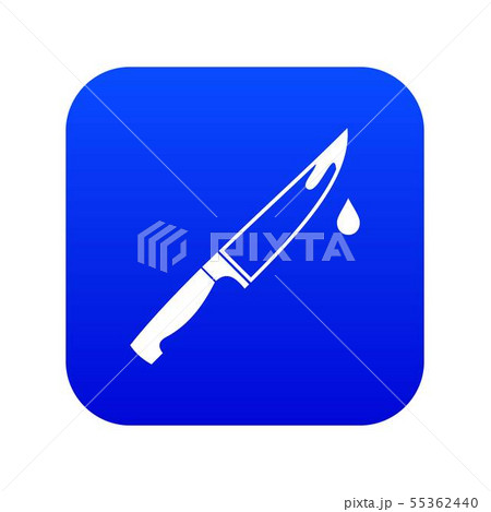 Steel knife icon digital blue Steel knife icon digital blue 55362440