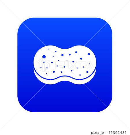 Sponge foam icon digital blue Sponge foam icon digital blue 55362485