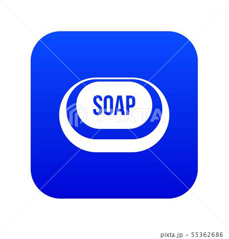 Soap icon digital blue Soap icon digital blue 55362686