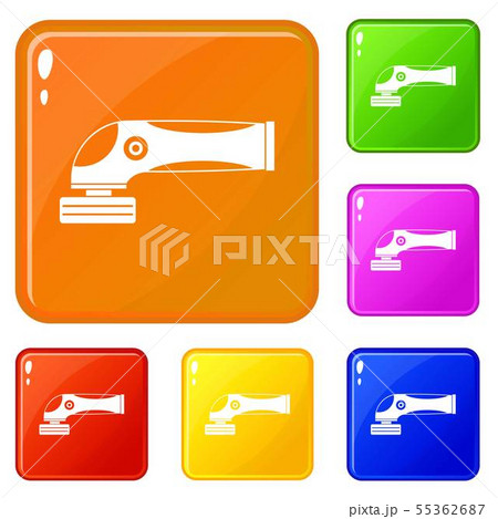 Grinder machine icons set vector color Grinder machine icons set vector color 55362687