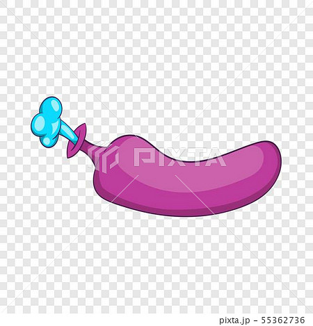 Whoopee cushion toy icon, cartoon style 55362736