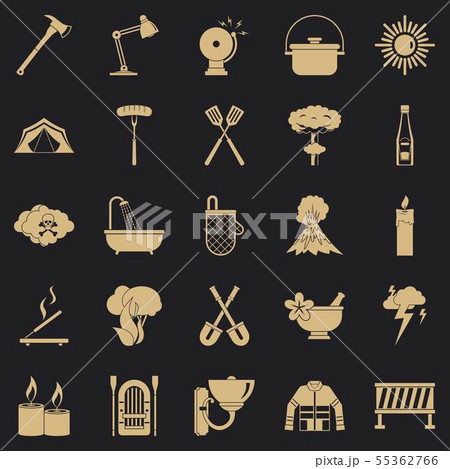 Dry icons set, simple style Dry icons set, simple style 55362766