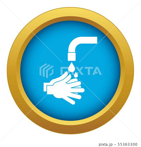 Cleaning hands icon blue vector isolated Cleaning hands icon blue vector isolated 55363300