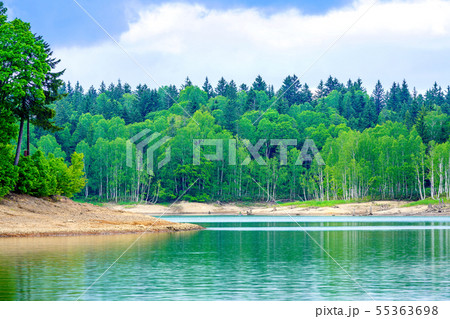 初夏の朱鞠内湖 幌加内町 初夏の朱鞠内湖 幌加内町 55363698