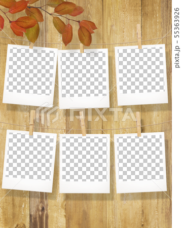 背景 - 木紋 - 寶麗來照片分支 - 秋葉 - 框架模板 55363926