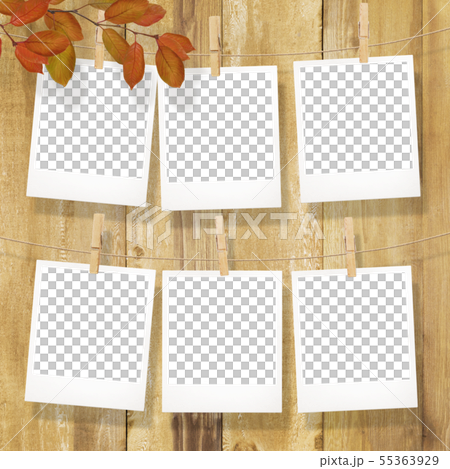 背景 - 木紋 - 寶麗來照片分支 - 秋葉 - 框架模板 背景 - 木紋 - 寶麗來照片分支 - 秋葉 - 框架模板 55363929