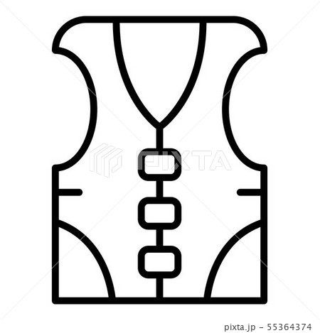 Rescue vest icon, outline style 55364374