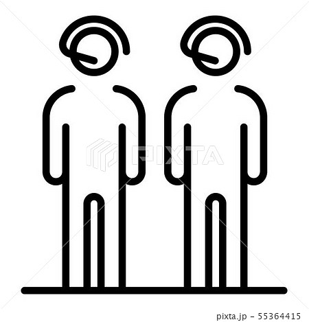 Call center people group icon, outline style 55364415