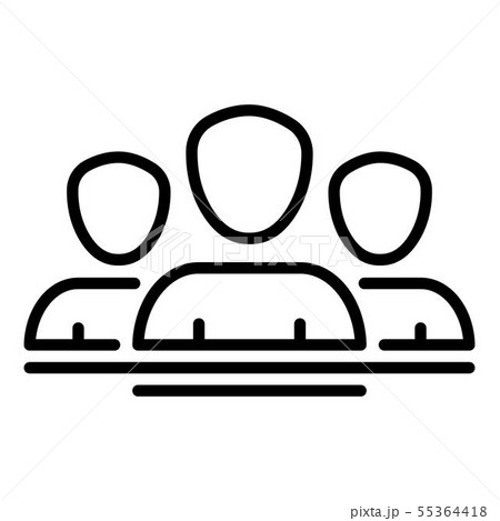 Community of donors icon, outline style 55364418