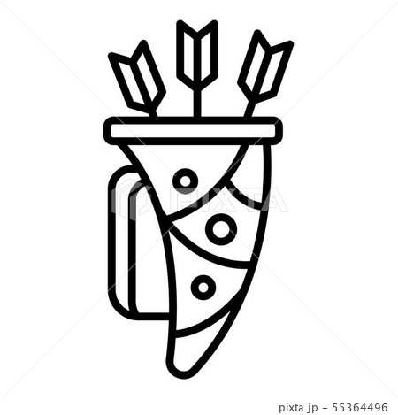 Arrow basket icon, outline style Arrow basket icon, outline style 55364496