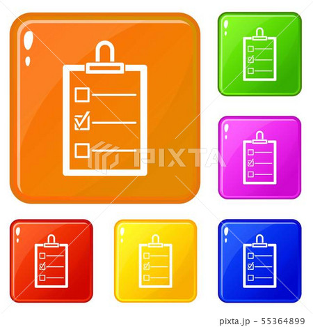 To do list icons set vector color 55364899