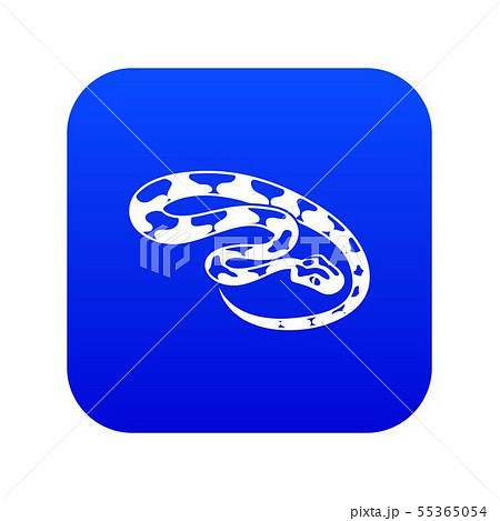 King snake icon blue vector 55365054