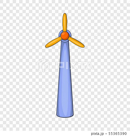 Windmill icon, flat style 55365390