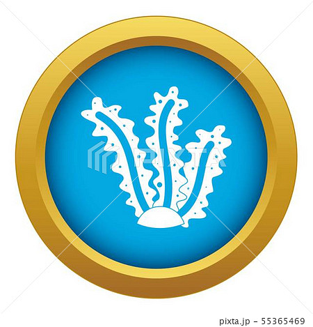 Seaweed icon blue vector isolated 55365469