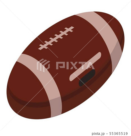 American football ball icon, isometric style 55365519