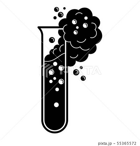 Bubble test tube icon, simple style 55365572