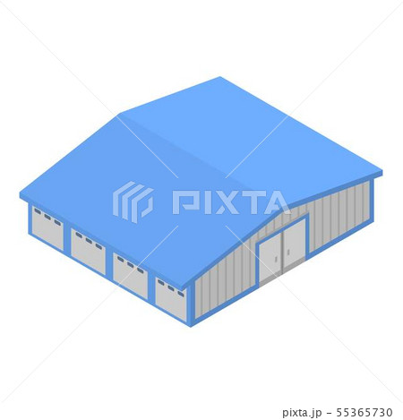 Port warehouse icon, isometric style Port warehouse icon, isometric style 55365730