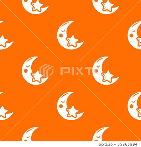 Moon pattern vector orange 55365894