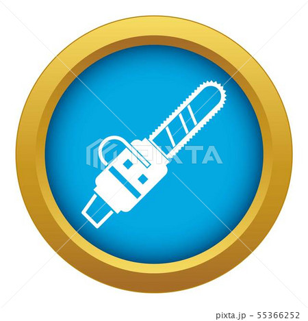 Gasoline powered chainsaw icon blue vector isolated 55366252